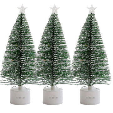 3 LED lumineuses noël coloré aiguille de pin arbres de noël pour la maison maternelle décoration décoration arbre de noël